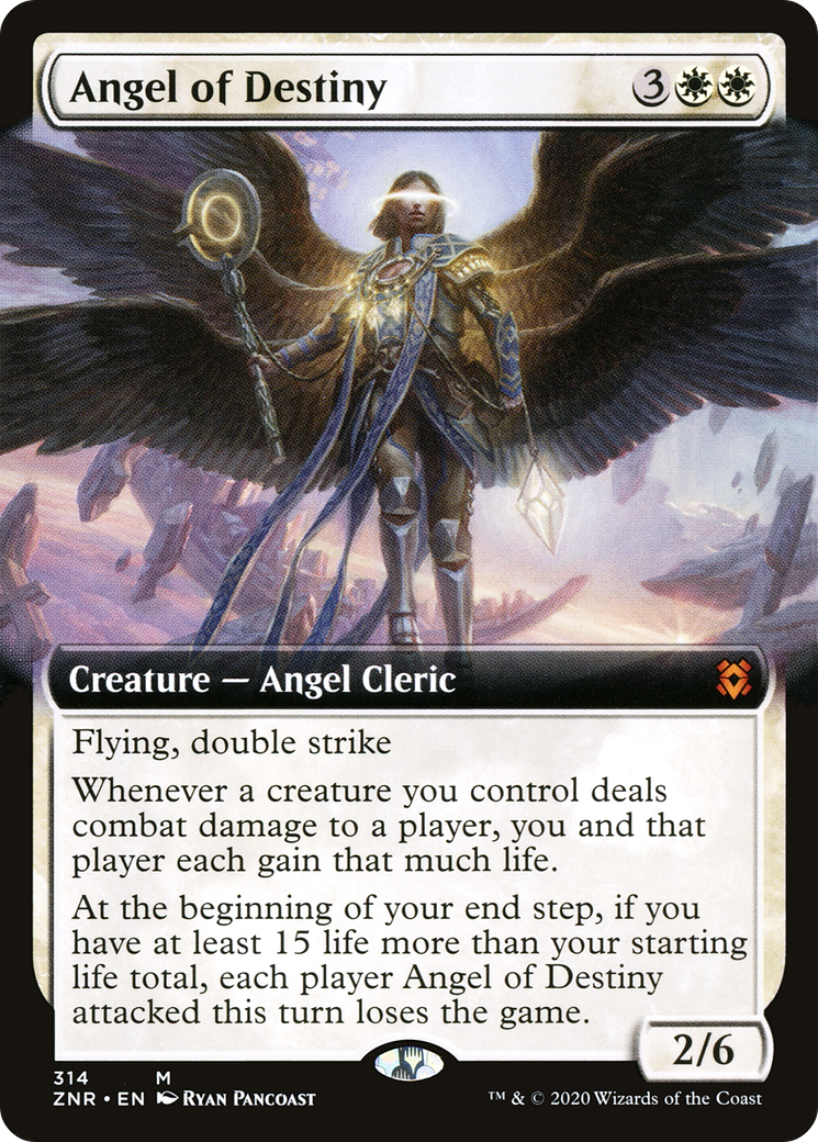 Angel of Destiny (ZNR-314) - Zendikar Rising: (Extended Art) - Premium MTG Single from Wizards of the Coast - Just $9.26! Shop now at Game Crave Tournament Store