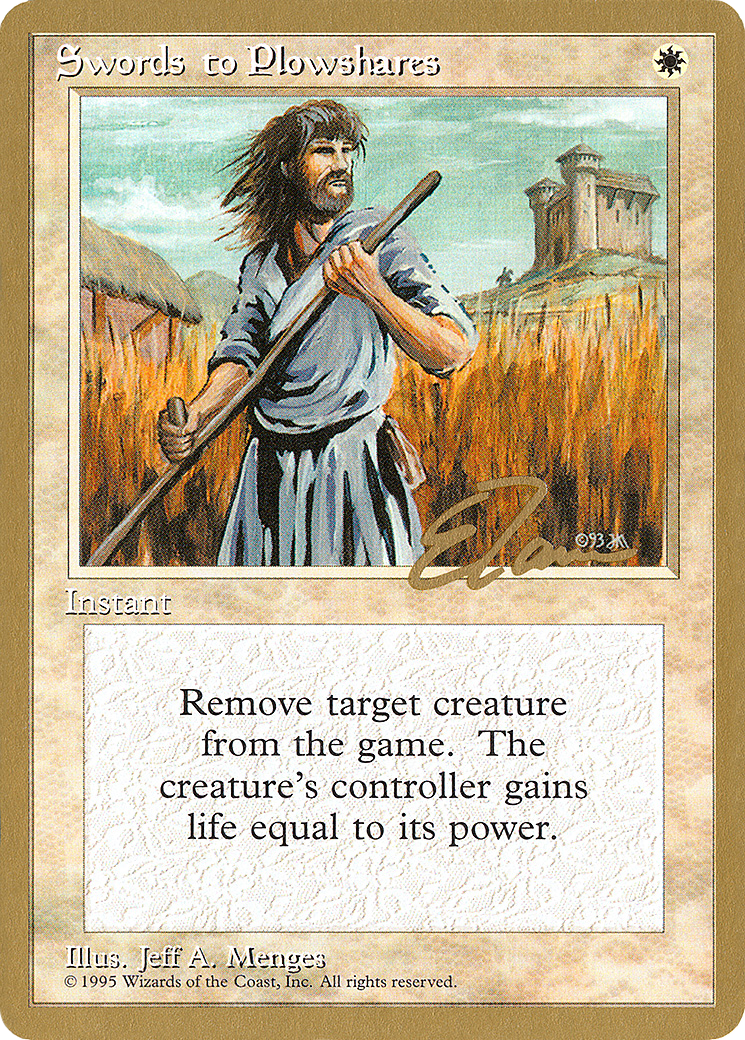 Swords to Plowshares (PTC-ET52) - Pro Tour Collector Set - Premium MTG Single from Wizards of the Coast - Just $1.63! Shop now at Game Crave Tournament Store