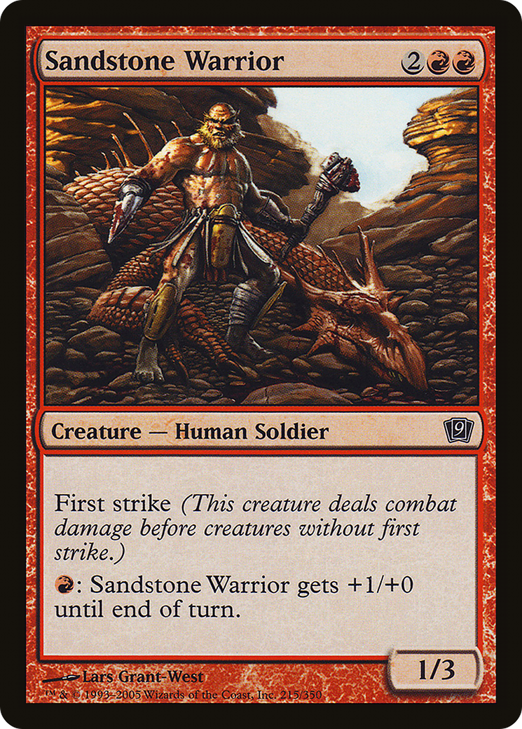 Sandstone Warrior (9ED-215★) - Ninth Edition Foil - Premium MTG Single from Wizards of the Coast - Just $0.08! Shop now at Game Crave Tournament Store