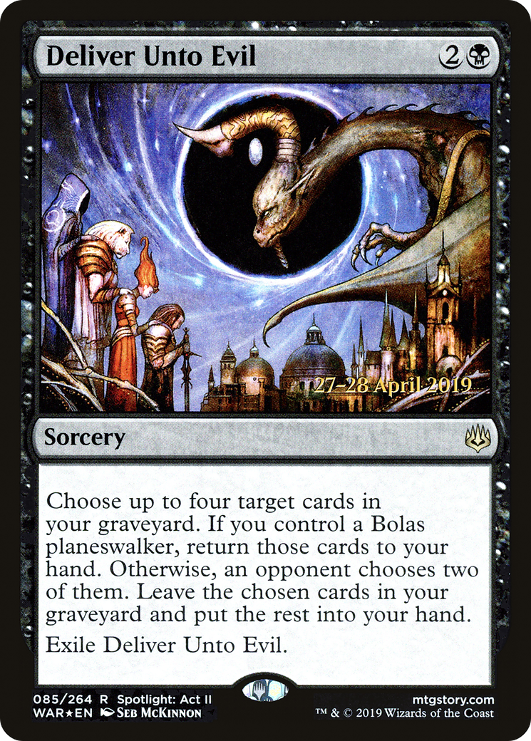 Deliver Unto Evil (PWAR-85S) - War of the Spark Promos Foil - Premium MTG Single from Wizards of the Coast - Just $0.21! Shop now at Game Crave Tournament Store
