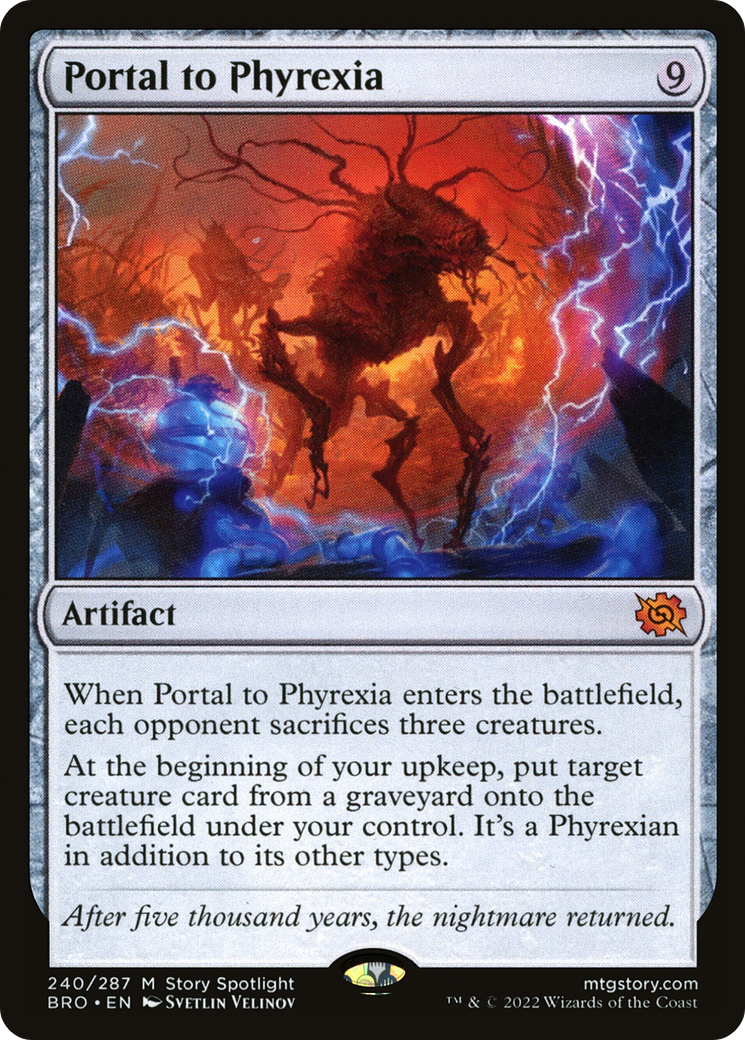 Portal to Phyrexia (BRO-240) - The Brothers' War Foil - Premium MTG Single from Wizards of the Coast - Just $22.94! Shop now at Game Crave Tournament Store