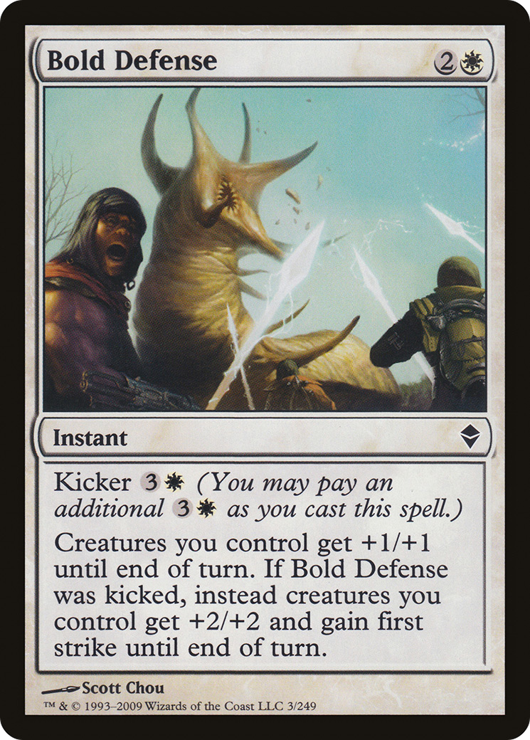 Bold Defense (ZEN-003) - Zendikar - Premium MTG Single from Wizards of the Coast - Just $0.08! Shop now at Game Crave Tournament Store