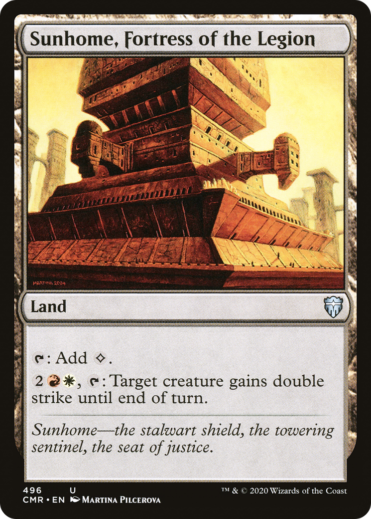 Sunhome, Fortress of the Legion (CMR-496) - Commander Legends - Premium MTG Single from Wizards of the Coast - Just $0.25! Shop now at Game Crave Tournament Store