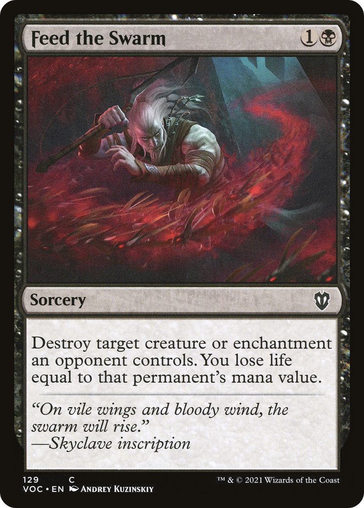 Feed the Swarm (VOC-129) - Crimson Vow Commander - Premium MTG Single from Wizards of the Coast - Just $0.67! Shop now at Game Crave Tournament Store