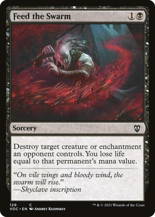 Feed the Swarm (VOC-129) - Crimson Vow Commander - Premium MTG Single from Wizards of the Coast - Just $0.67! Shop now at Game Crave Tournament Store