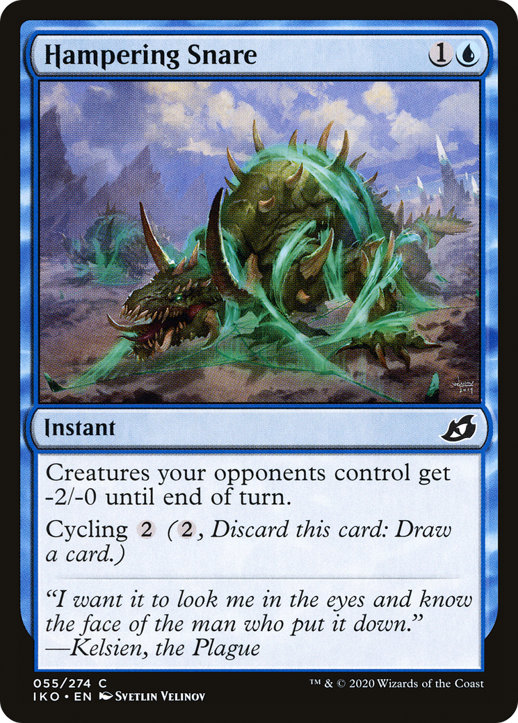 Hampering Snare (IKO-055) - Ikoria: Lair of Behemoths - Premium MTG Single from Wizards of the Coast - Just $0.08! Shop now at Game Crave Tournament Store