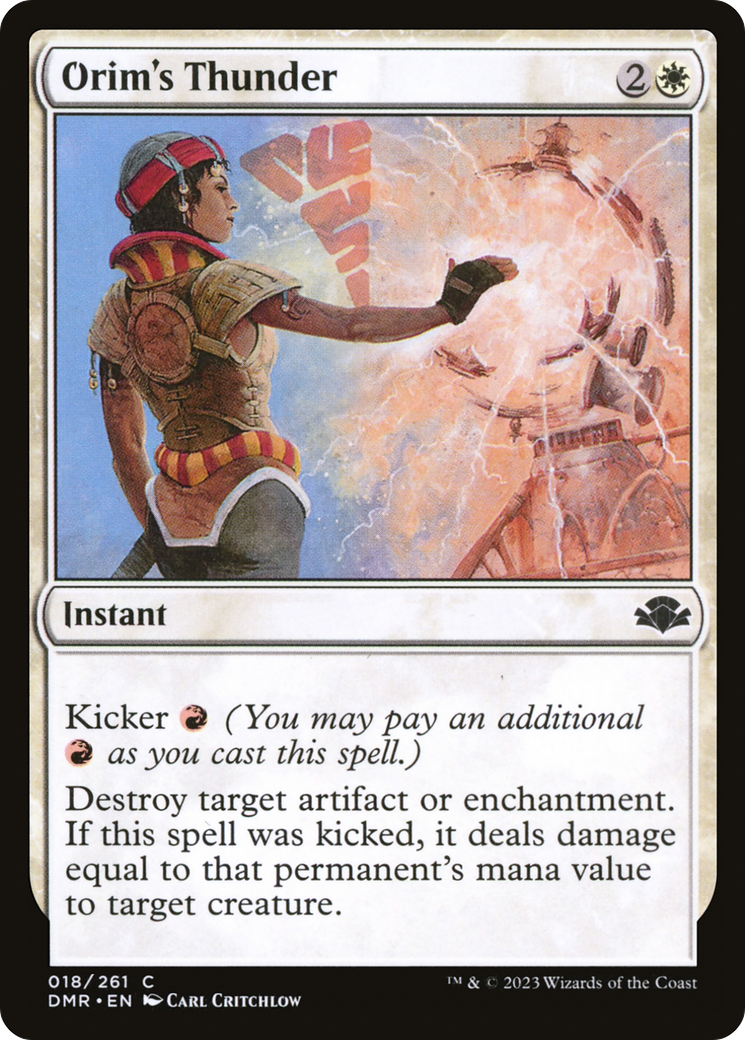 Orim's Thunder (DMR-018) - Dominaria Remastered - Premium MTG Single from Wizards of the Coast - Just $0.25! Shop now at Game Crave Tournament Store