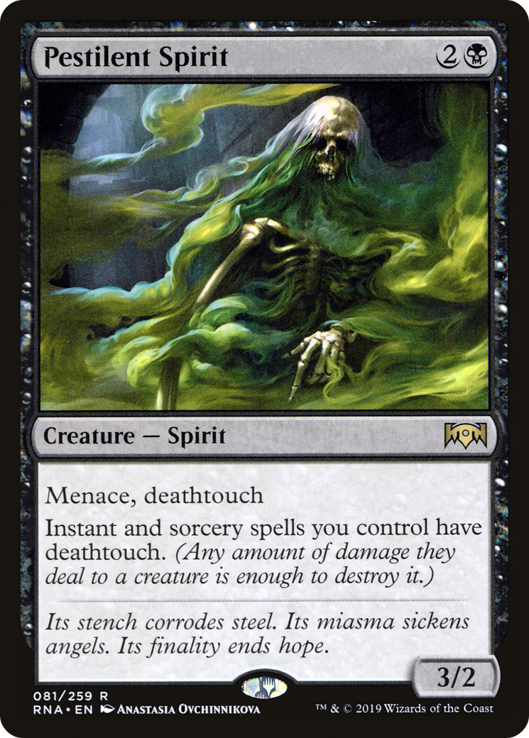 Pestilent Spirit (RNA-081) - Ravnica Allegiance - Premium MTG Single from Wizards of the Coast - Just $0.08! Shop now at Game Crave Tournament Store