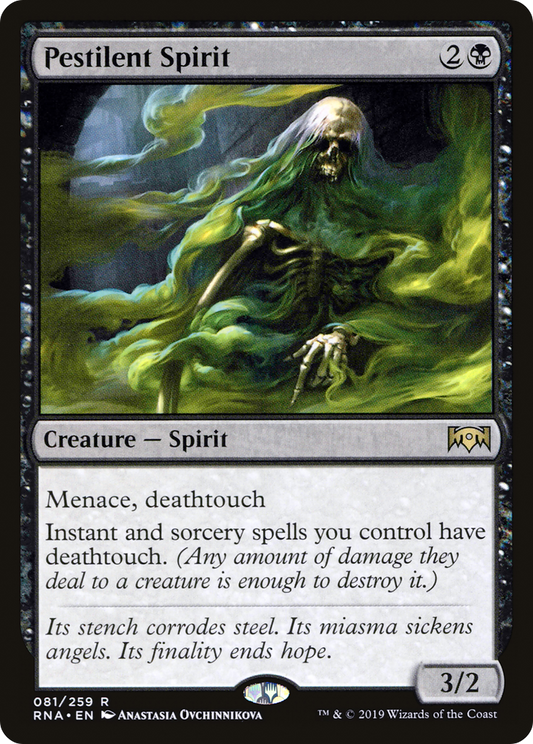 Pestilent Spirit (RNA-081) - Ravnica Allegiance - Premium MTG Single from Wizards of the Coast - Just $0.08! Shop now at Game Crave Tournament Store