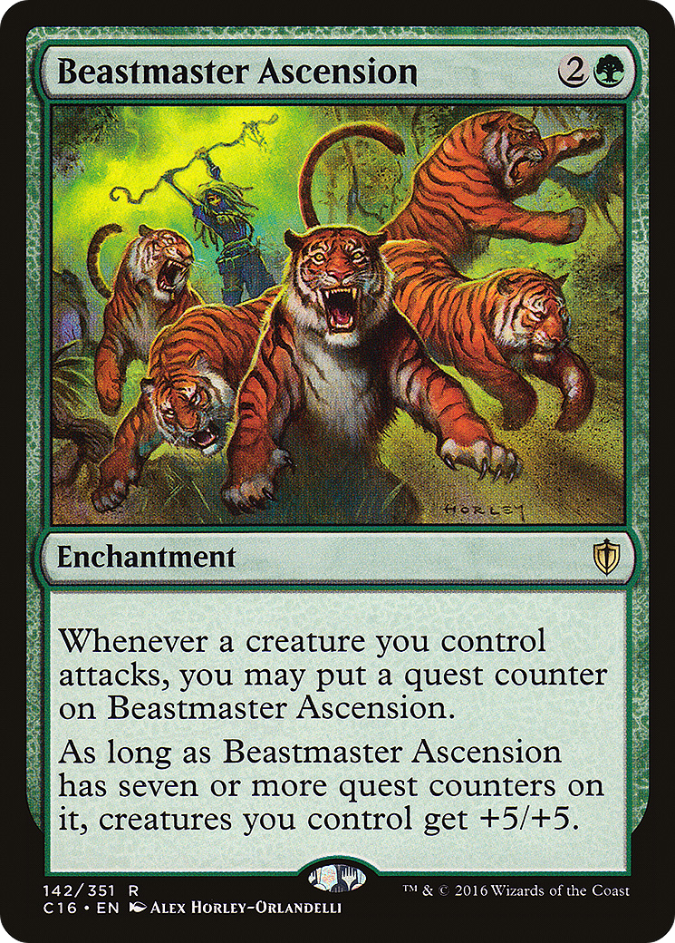 Beastmaster Ascension (C16-142) - Commander 2016 - Premium MTG Single from Wizards of the Coast - Just $1.33! Shop now at Game Crave Tournament Store