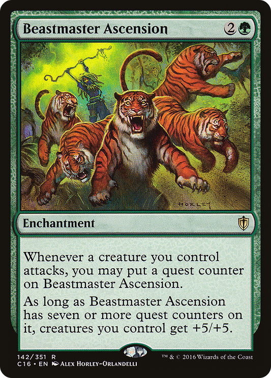 Beastmaster Ascension (C16-142) - Commander 2016 - Premium MTG Single from Wizards of the Coast - Just $1.33! Shop now at Game Crave Tournament Store