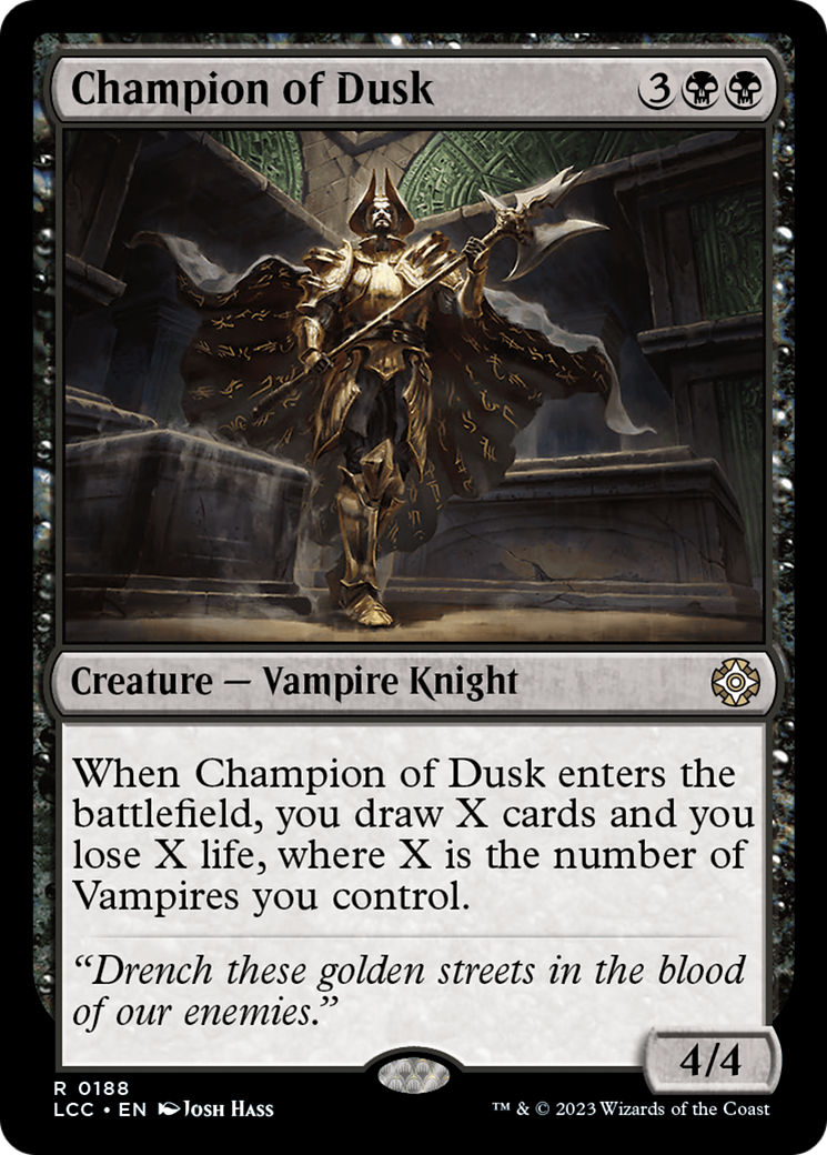 Champion of Dusk (LCC-188) - The Lost Caverns of Ixalan Commander - Premium MTG Single from Wizards of the Coast - Just $0.08! Shop now at Game Crave Tournament Store