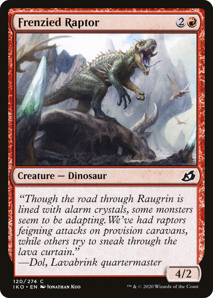 Frenzied Raptor (IKO-120) - Ikoria: Lair of Behemoths Foil - Premium MTG Single from Wizards of the Coast - Just $0.29! Shop now at Game Crave Tournament Store