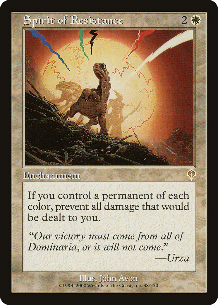 Spirit of Resistance (INV-038) - Invasion - Premium MTG Single from Wizards of the Coast - Just $3.84! Shop now at Game Crave Tournament Store