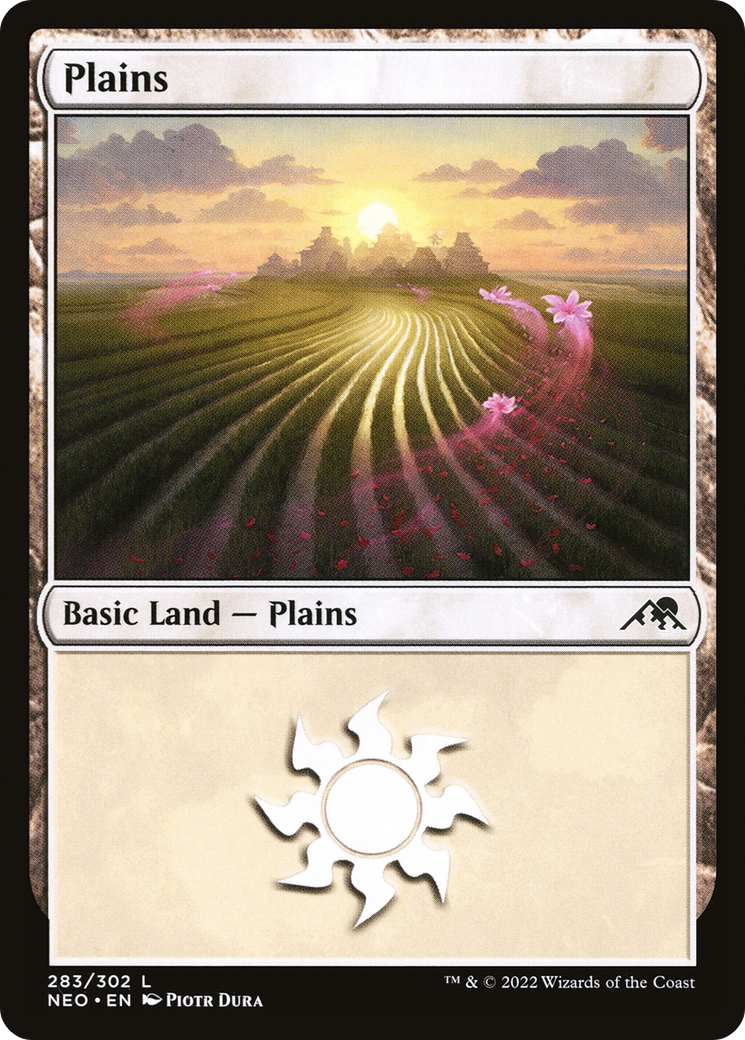 Plains (NEO-283) - Kamigawa: Neon Dynasty - Premium MTG Single from Wizards of the Coast - Just $0.08! Shop now at Game Crave Tournament Store