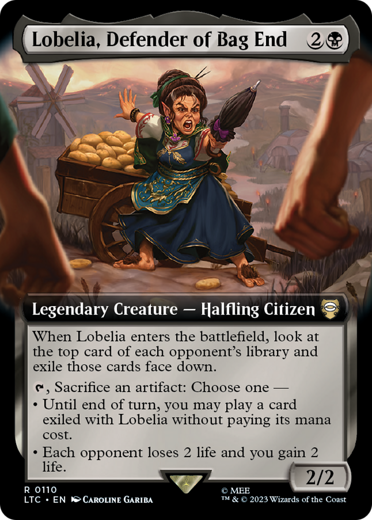 Lobelia, Defender of Bag End (LTC-110) - Tales of Middle-earth Commander: (Extended Art) - Premium MTG Single from Wizards of the Coast - Just $0.30! Shop now at Game Crave Tournament Store