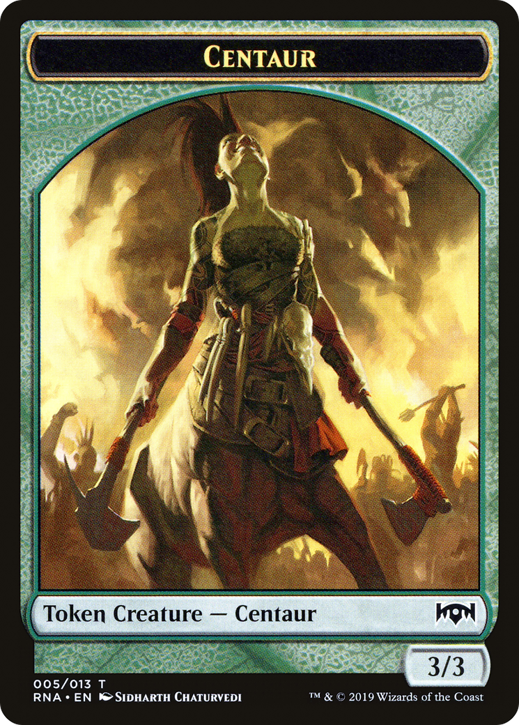 Centaur (TRNA-005) - Ravnica Allegiance Tokens - Premium MTG Single from Wizards of the Coast - Just $0.25! Shop now at Game Crave Tournament Store