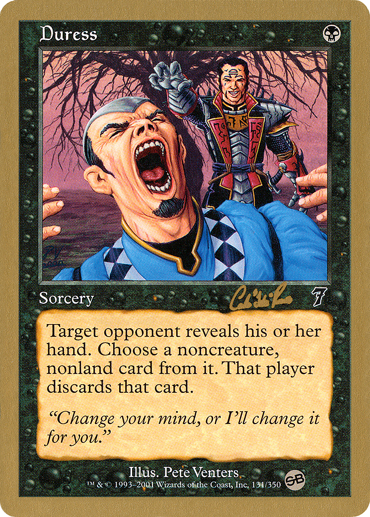 Duress (WC02-CR131SB) - World Championship Decks 2002 - Premium MTG Single from Wizards of the Coast - Just $0.48! Shop now at Game Crave Tournament Store