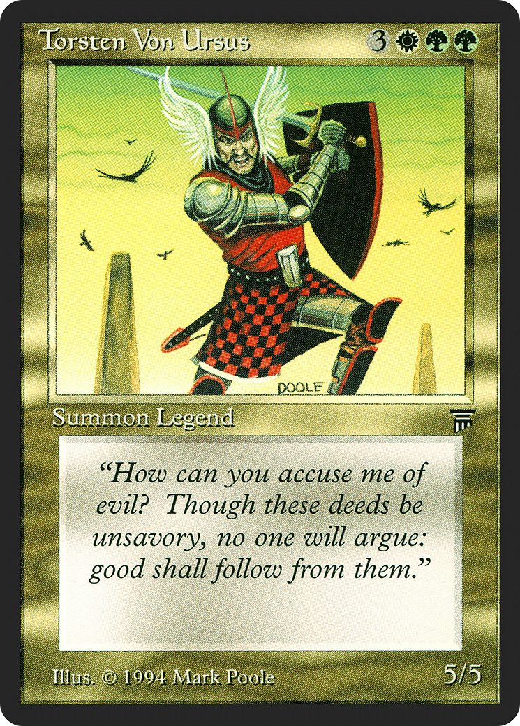 Torsten Von Ursus (LEG-266) - Legends - Premium MTG Single from Wizards of the Coast - Just $1.07! Shop now at Game Crave Tournament Store