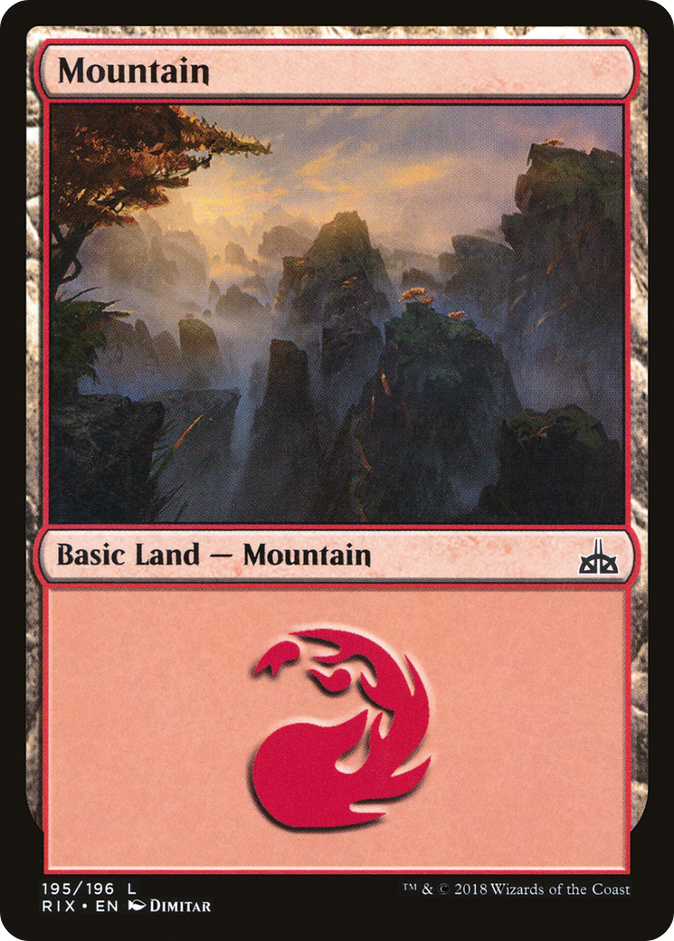 Mountain (RIX-195) - Rivals of Ixalan - Premium MTG Single from Wizards of the Coast - Just $0.39! Shop now at Game Crave Tournament Store