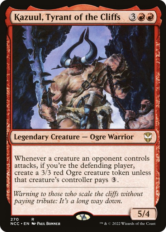 Kazuul, Tyrant of the Cliffs (NCC-270) - New Capenna Commander - Premium MTG Single from Wizards of the Coast - Just $0.08! Shop now at Game Crave Tournament Store