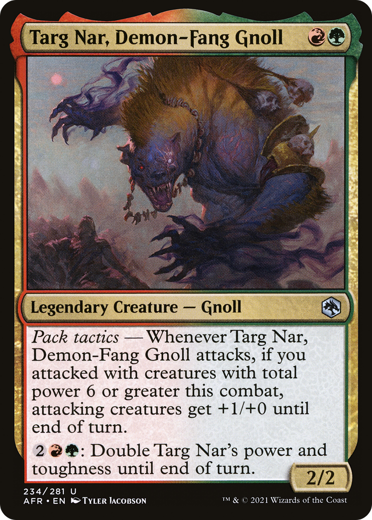 Targ Nar, Demon-Fang Gnoll (AFR-234) - Adventures in the Forgotten Realms Foil - Premium MTG Single from Wizards of the Coast - Just $0.08! Shop now at Game Crave Tournament Store