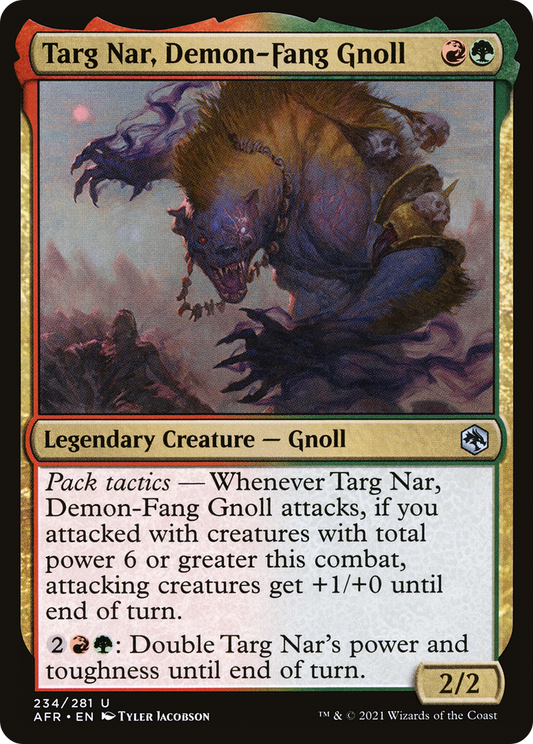 Targ Nar, Demon-Fang Gnoll (AFR-234) - Adventures in the Forgotten Realms Foil - Premium MTG Single from Wizards of the Coast - Just $0.08! Shop now at Game Crave Tournament Store