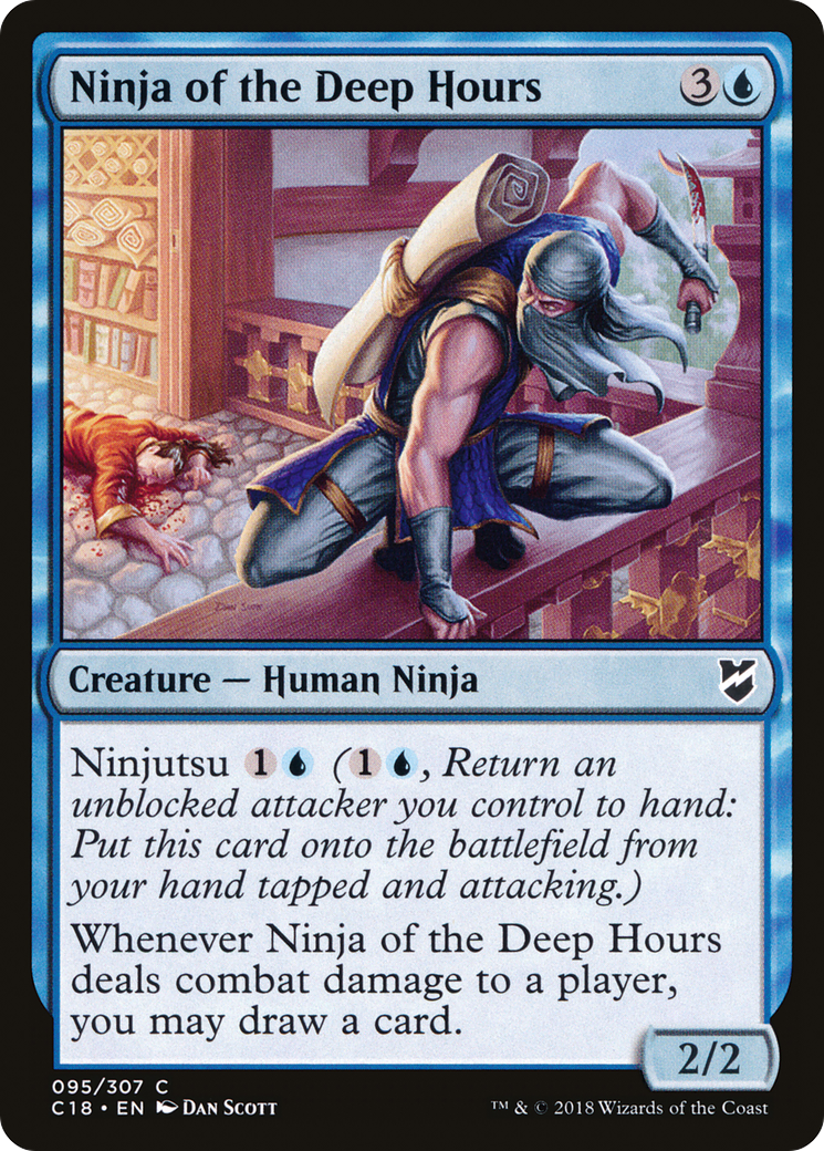 Ninja of the Deep Hours (C18-095) - Commander 2018 - Premium MTG Single from Wizards of the Coast - Just $0.29! Shop now at Game Crave Tournament Store