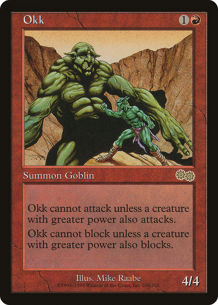 Okk (USG-204) - Urza's Saga - Premium MTG Single from Wizards of the Coast - Just $0.08! Shop now at Game Crave Tournament Store