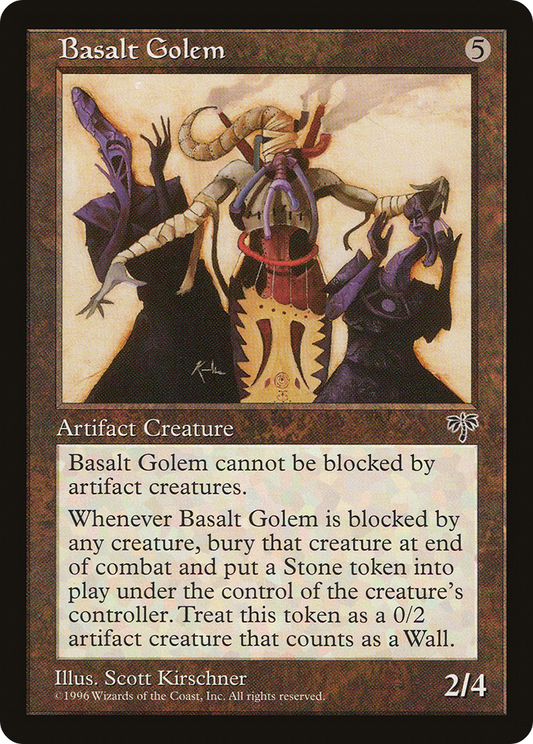 Basalt Golem (MIR-294) - Mirage - Premium MTG Single from Wizards of the Coast - Just $0.08! Shop now at Game Crave Tournament Store