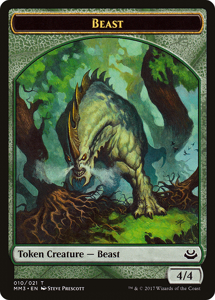 Beast (TMM3-010) - Modern Masters 2017 Tokens - Premium MTG Single from Wizards of the Coast - Just $0.18! Shop now at Game Crave Tournament Store