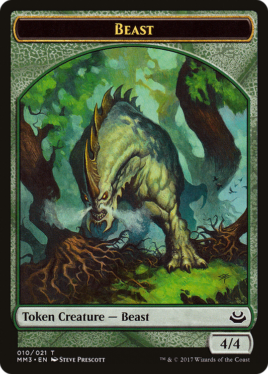 Beast (TMM3-010) - Modern Masters 2017 Tokens - Premium MTG Single from Wizards of the Coast - Just $0.18! Shop now at Game Crave Tournament Store