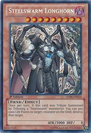 Steelswarm Longhorn (HA06-EN016) - Hidden Arsenal 6: Omega Xyz Unlimited - Premium Yugioh Single from Konami - Just $0.79! Shop now at Game Crave Tournament Store