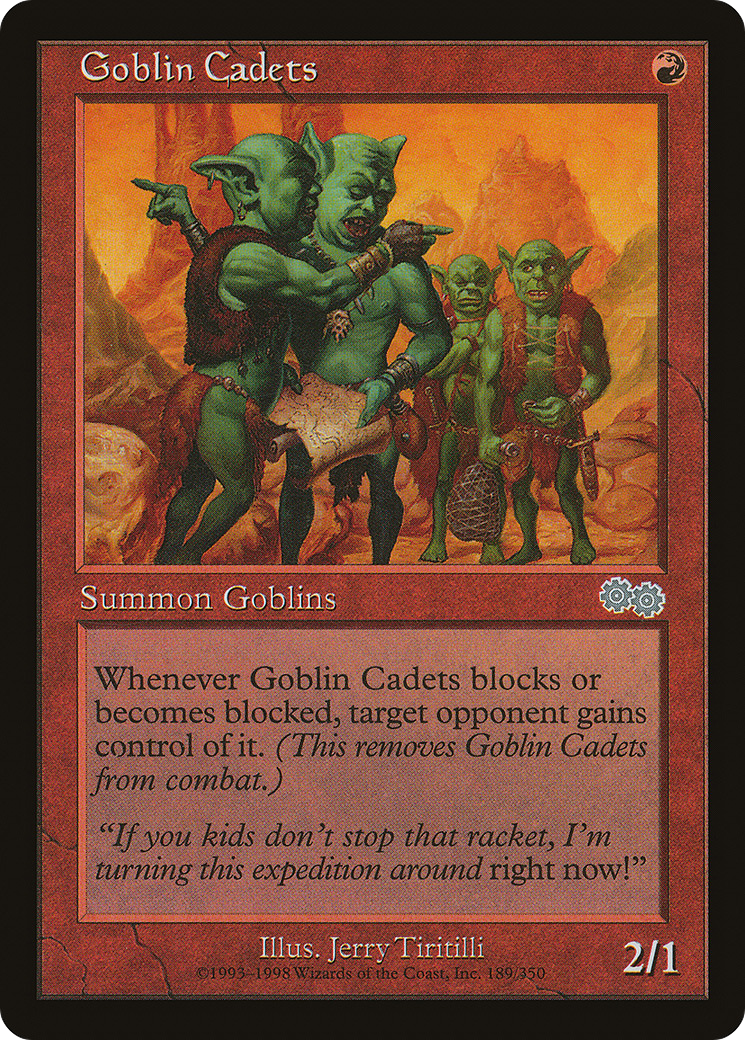 Goblin Cadets (USG-189) - Urza's Saga - Premium MTG Single from Wizards of the Coast - Just $0.52! Shop now at Game Crave Tournament Store
