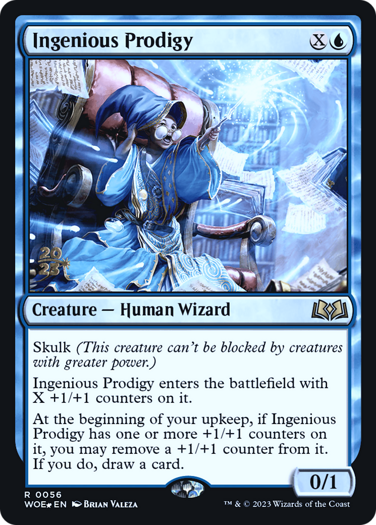 Ingenious Prodigy (PWOE-56S) - Wilds of Eldraine Promos Foil - Premium MTG Single from Wizards of the Coast - Just $0.32! Shop now at Game Crave Tournament Store