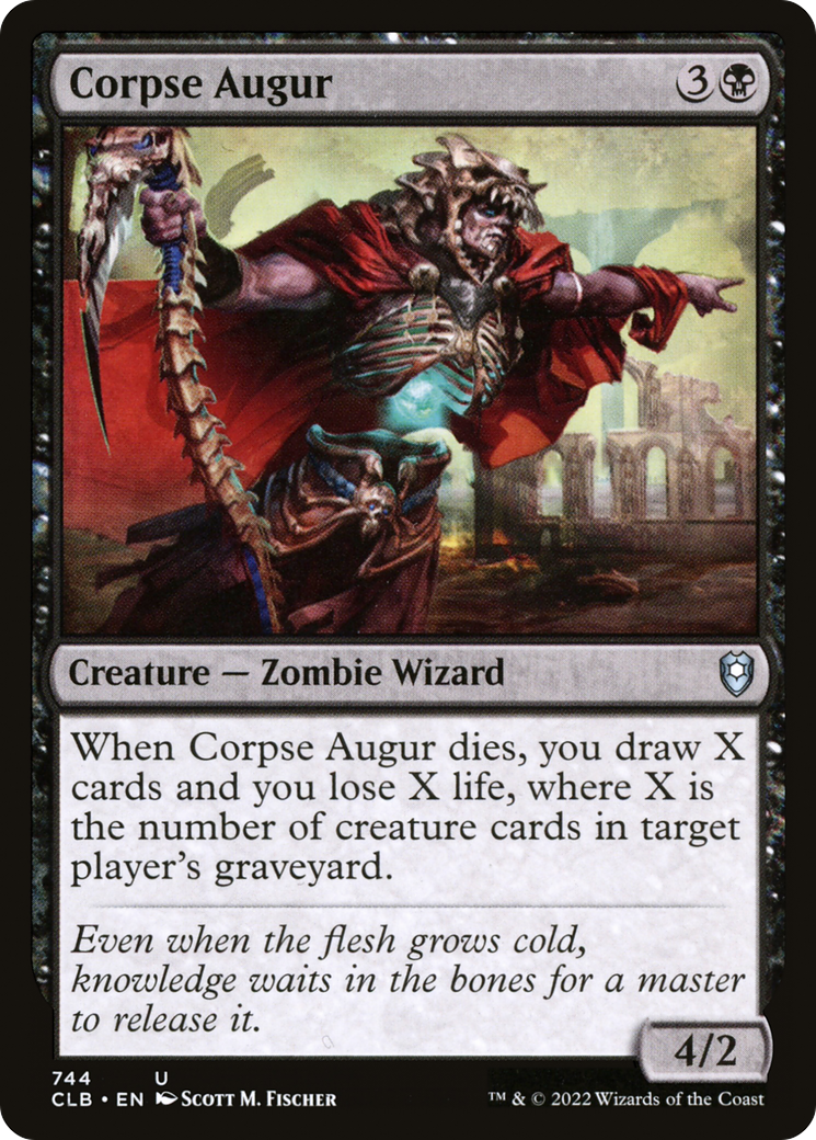 Corpse Augur (CLB-744) - Commander Legends: Battle for Baldur's Gate - Premium MTG Single from Wizards of the Coast - Just $0.25! Shop now at Game Crave Tournament Store