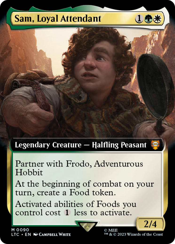Sam, Loyal Attendant (LTC-090) - Tales of Middle-earth Commander: (Extended Art) Foil - Premium MTG Single from Wizards of the Coast - Just $0.70! Shop now at Game Crave Tournament Store