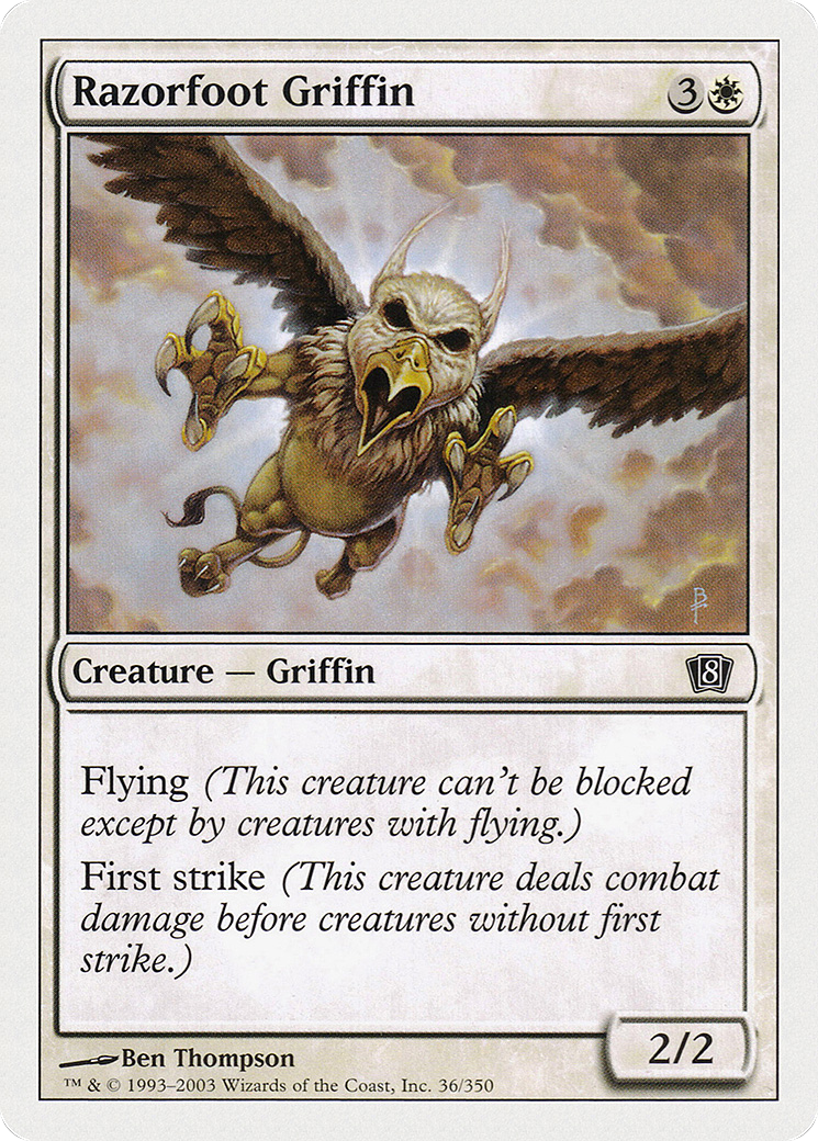 Razorfoot Griffin (8ED-036) - Eighth Edition - Premium MTG Single from Wizards of the Coast - Just $0.25! Shop now at Game Crave Tournament Store