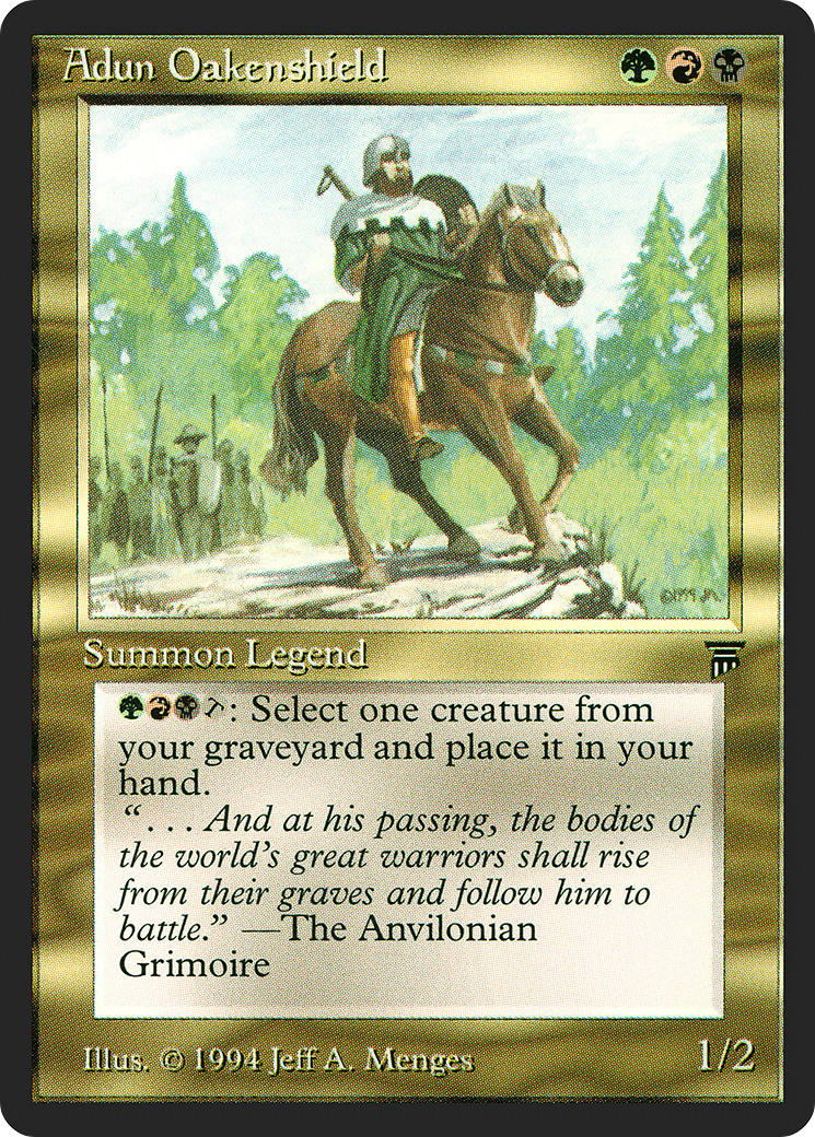 Adun Oakenshield (LEG-216) - Legends - Premium MTG Single from Wizards of the Coast - Just $58.78! Shop now at Game Crave Tournament Store