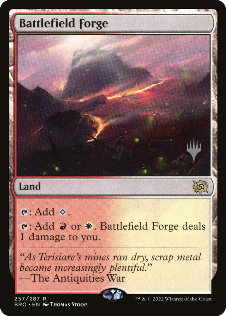 Battlefield Forge (PBRO-257P) - The Brothers' War Promos Foil - Premium MTG Single from Wizards of the Coast - Just $2.15! Shop now at Game Crave Tournament Store