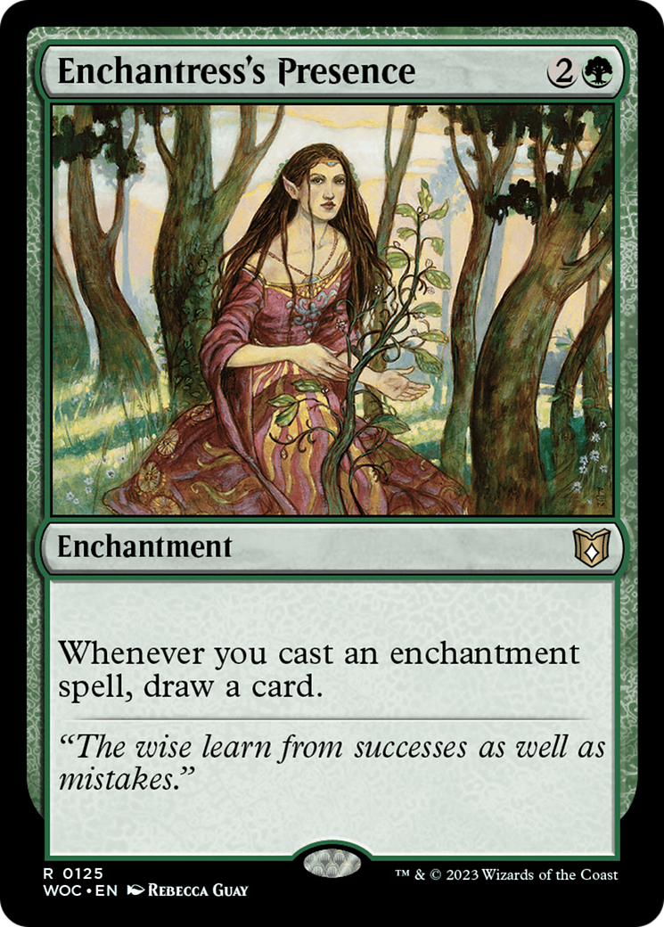 Enchantress's Presence (WOC-125) - Wilds of Eldraine Commander - Premium MTG Single from Wizards of the Coast - Just $0.17! Shop now at Game Crave Tournament Store