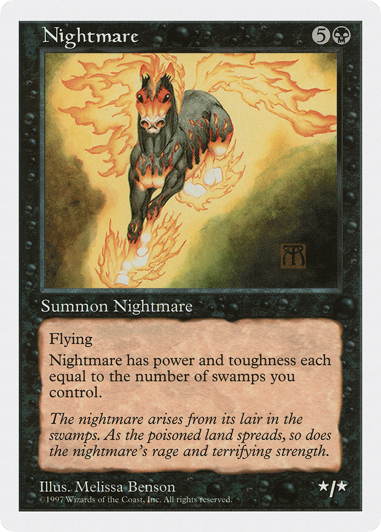 Nightmare (5ED-184) - Fifth Edition - Premium MTG Single from Wizards of the Coast - Just $1.39! Shop now at Game Crave Tournament Store