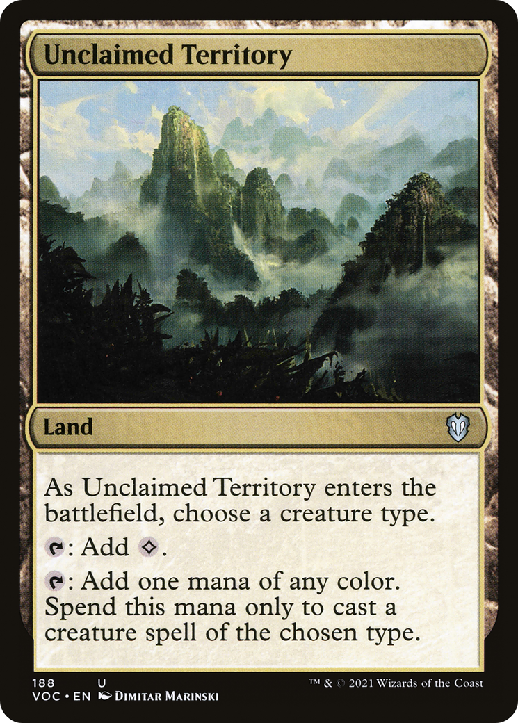 Unclaimed Territory (VOC-188) - Crimson Vow Commander - Premium MTG Single from Wizards of the Coast - Just $0.08! Shop now at Game Crave Tournament Store