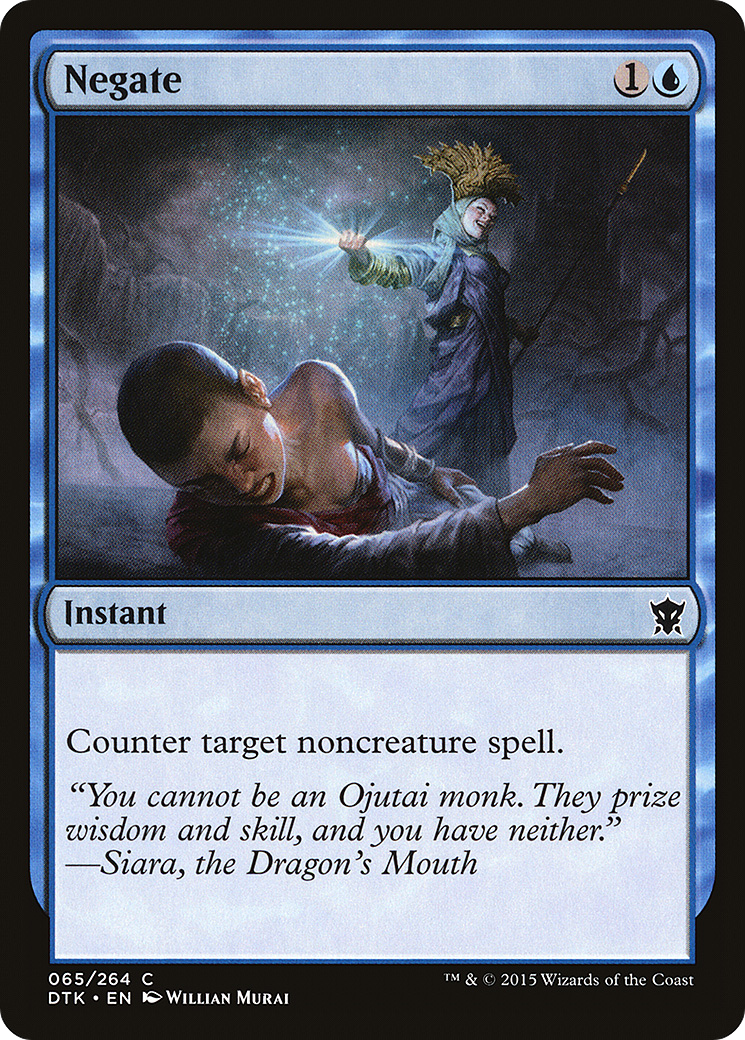 Negate (DTK-065) - Dragons of Tarkir - Premium MTG Single from Wizards of the Coast - Just $0.08! Shop now at Game Crave Tournament Store