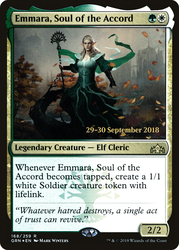 Emmara, Soul of the Accord (PGRN-168S) - Guilds of Ravnica Promos Foil - Premium MTG Single from Wizards of the Coast - Just $0.15! Shop now at Game Crave Tournament Store