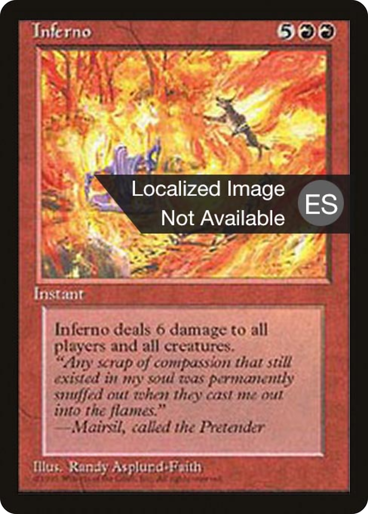 Inferno (4BB-205) - Fourth Edition Foreign Black Border - Premium MTG Single from Wizards of the Coast - Just $0.48! Shop now at Game Crave Tournament Store