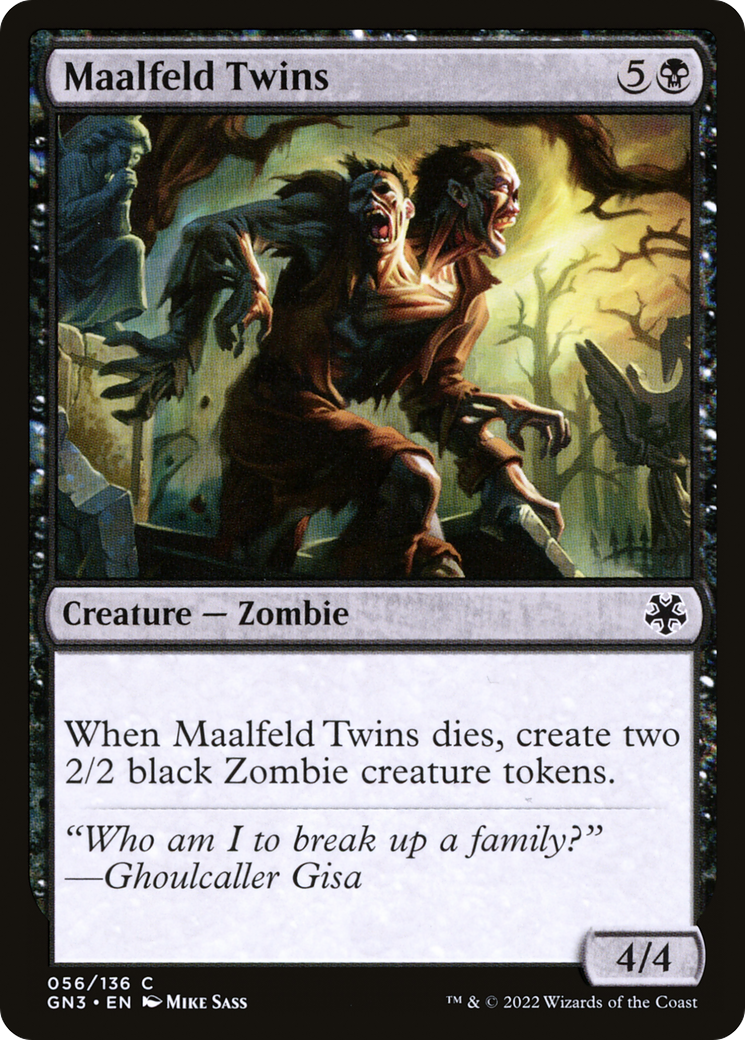 Maalfeld Twins (GN3-056) - Game Night: Free-for-All - Premium MTG Single from Wizards of the Coast - Just $0.25! Shop now at Game Crave Tournament Store