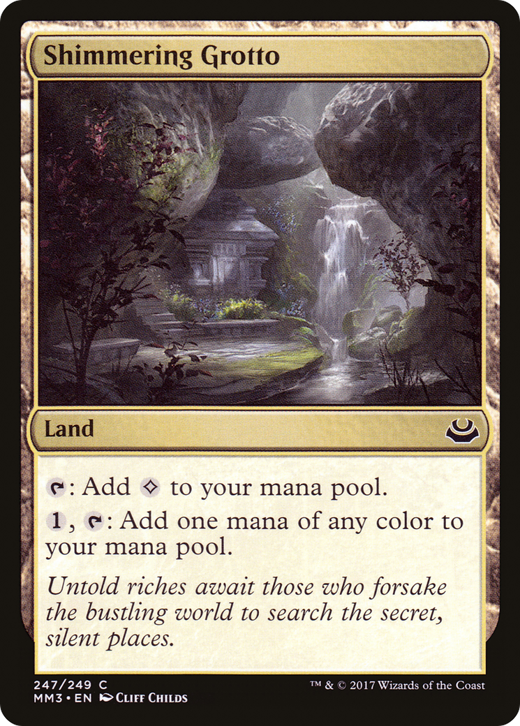 Shimmering Grotto (MM3-247) - Modern Masters 2017 - Premium MTG Single from Wizards of the Coast - Just $0.08! Shop now at Game Crave Tournament Store