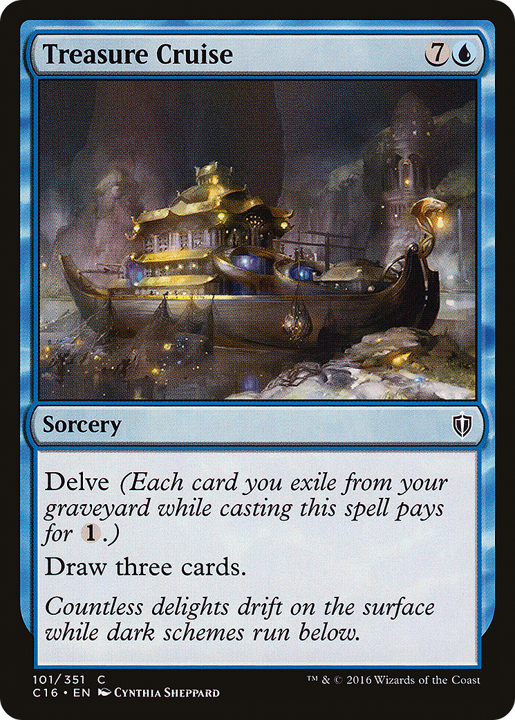 Treasure Cruise (C16-101) - Commander 2016 - Premium MTG Single from Wizards of the Coast - Just $0.08! Shop now at Game Crave Tournament Store
