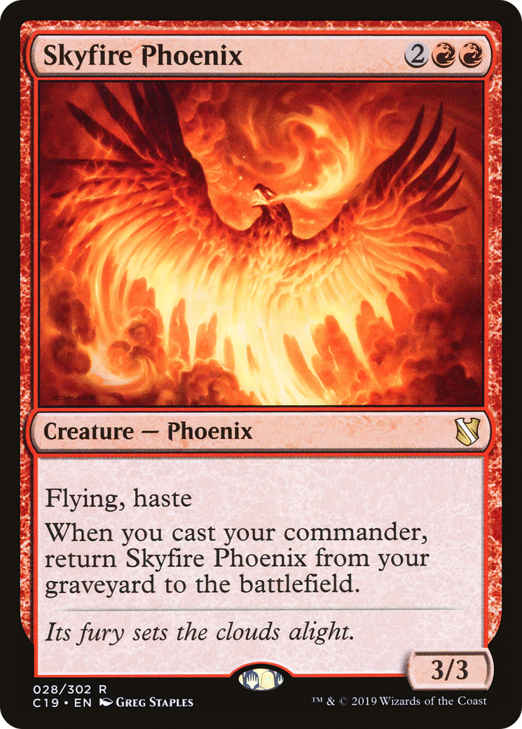 Skyfire Phoenix (C19-028) - Commander 2019 - Premium MTG Single from Wizards of the Coast - Just $0.13! Shop now at Game Crave Tournament Store